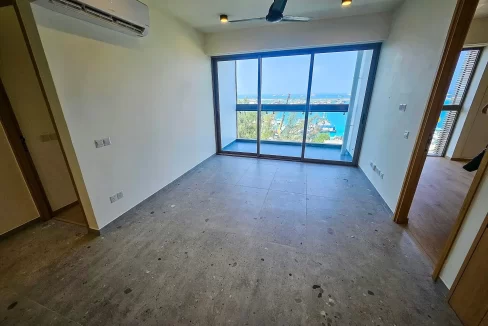 Fully furnished 3+1 bedroom luxury sea view apartment in Solitaire, 6th Floor, Hulhumale'. A photo of the living area.