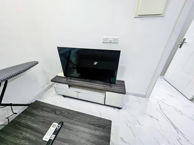 Fully furnished 1 bedroom apartment from a residential building in Ranauraa Magu, Phase 1, Hulhumale'. A photo of the living area.