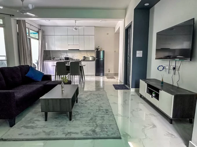 Fully furnished 2 bedroom apartment from a residential building in Dhilkushaa Goalhi, 6th floor, Male'.