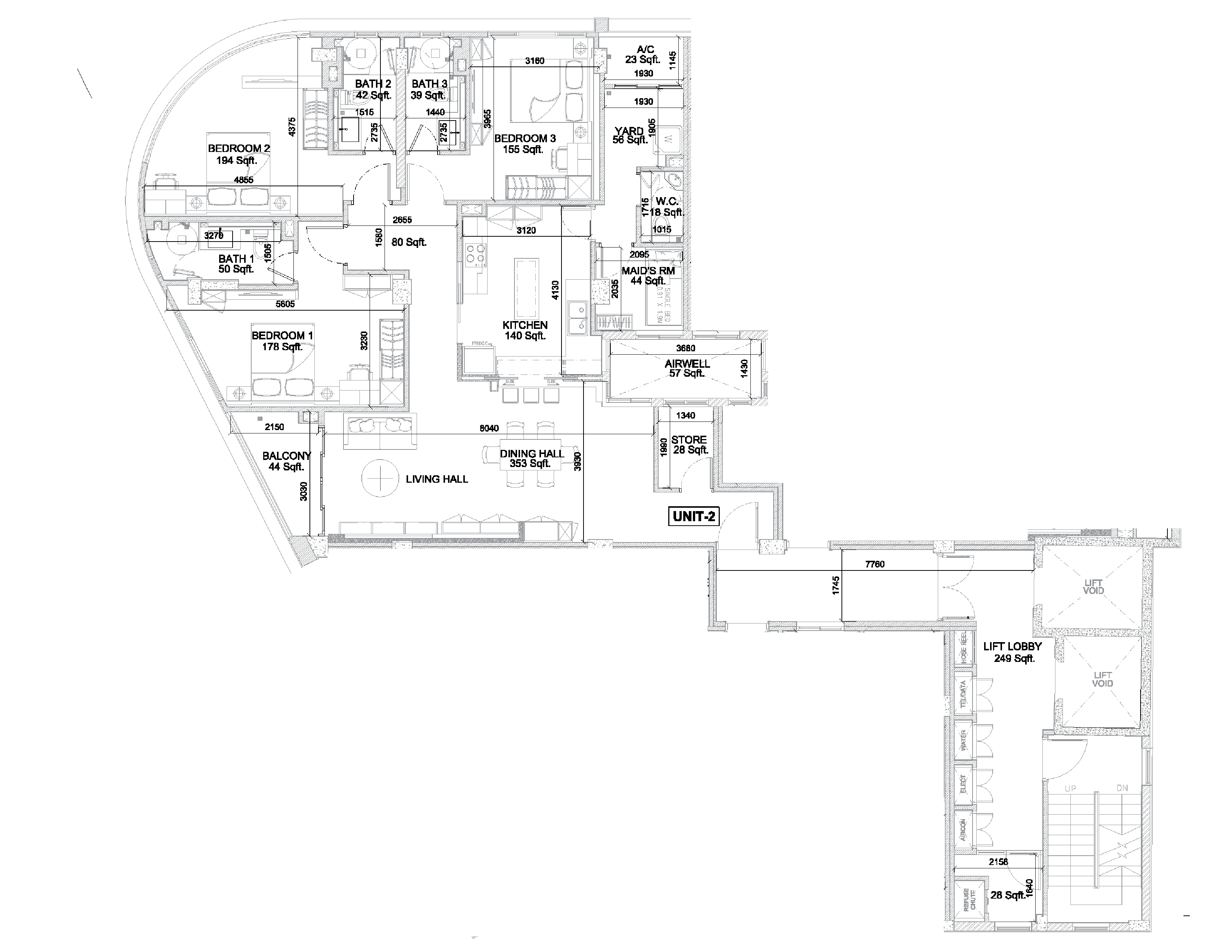 Third and Fourth Floors