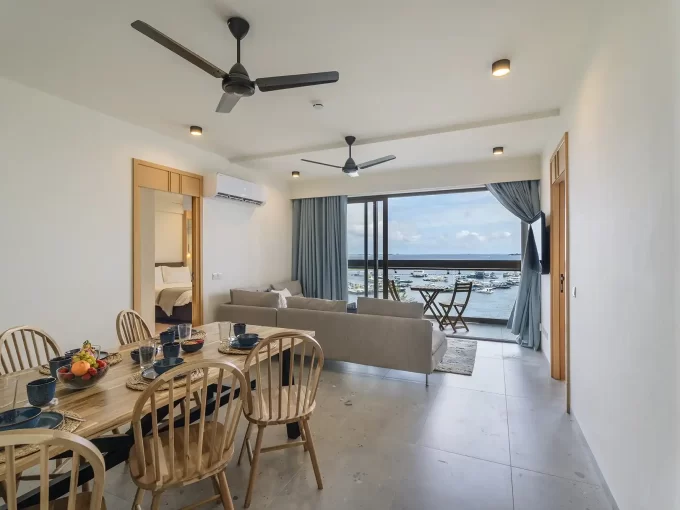 Fully furnished 3+1 bedroom ocean view apartment in Soltaire, 8th Floor, Hulhumale'.