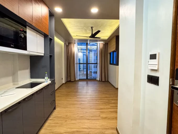 Brand new semi furnished 1 bedroom apartment in Banafsaa Magu, 4th Floor, Galolhu, Male'.