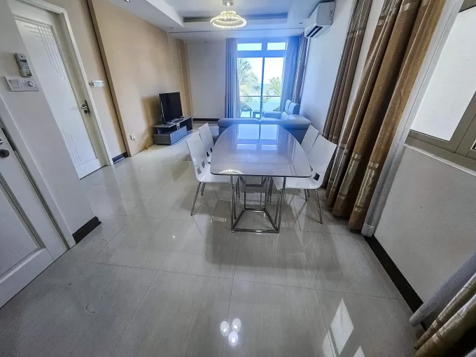 Fully furnished 3 bedroom beachfront luxury apartment on the 2nd floor of a residential building in Kaani Magu, Beach Road, Hulhumale'.