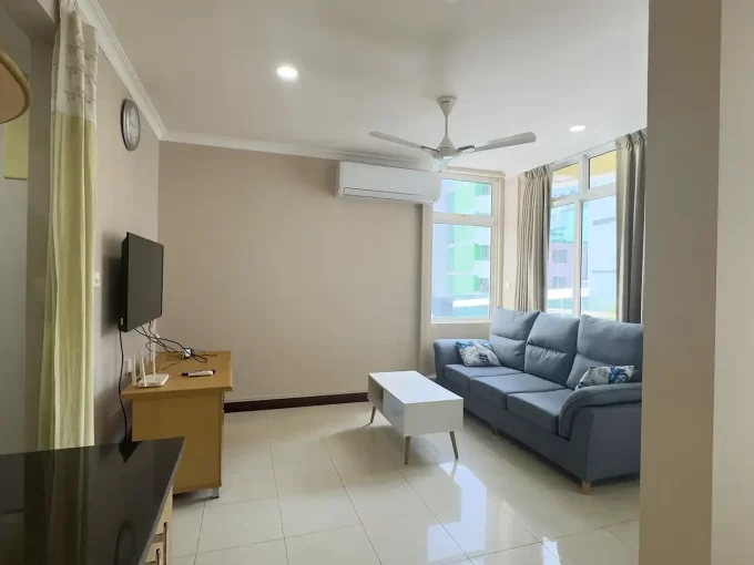 Fully furnished 2 bedroom apartment on the 2nd floor of a residential building in Alikilegefaanu Magu, Galolhu, Male', Maldives.