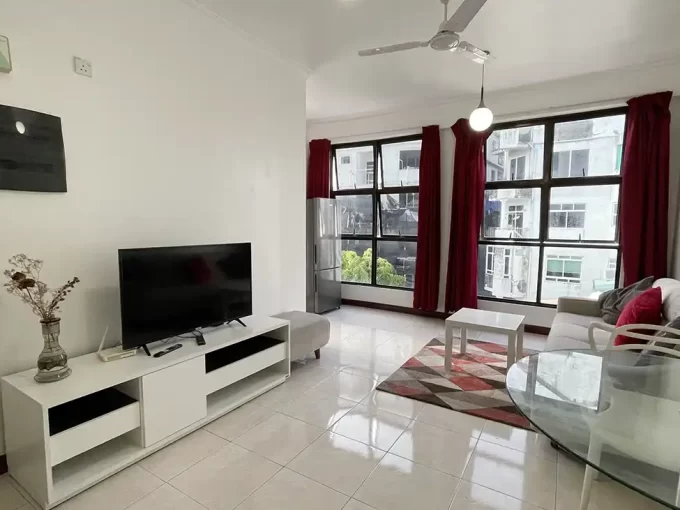 Fully furnished 1 bedroom apartment on the 6th floor of a residential building in Badifasgandu Magu, Macchangoalhi, Male'.