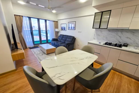 Fully furnished 2+1 bedroom apartment in The Blue Haven Residencies, 9th Floor, Hulhumale'.
