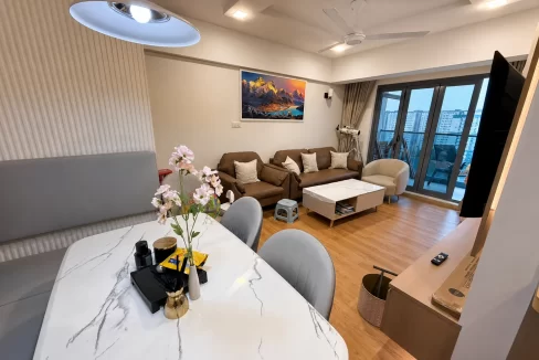 Fully furnished 2+1 bedroom canal view apartment in The Blue Haven Residencies, 12th Floor, Hulhumale'.