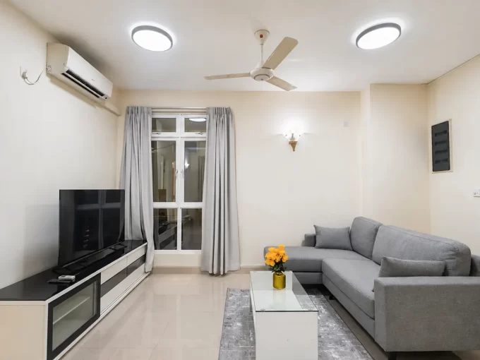 Fully furnished 2 bedroom apartment on the 7th floor of a residential building in Sosun Magu, Henveyru, Male'.
