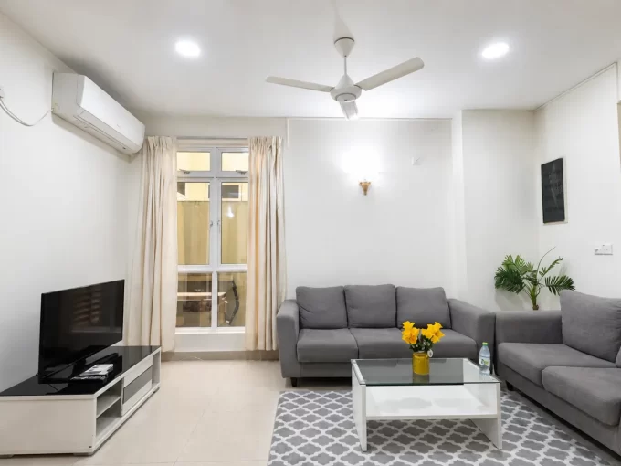 Fully furnished 2 bedroom apartment on the 8th floor of a residential building in Sosun Magu, Henveyru, Male'.